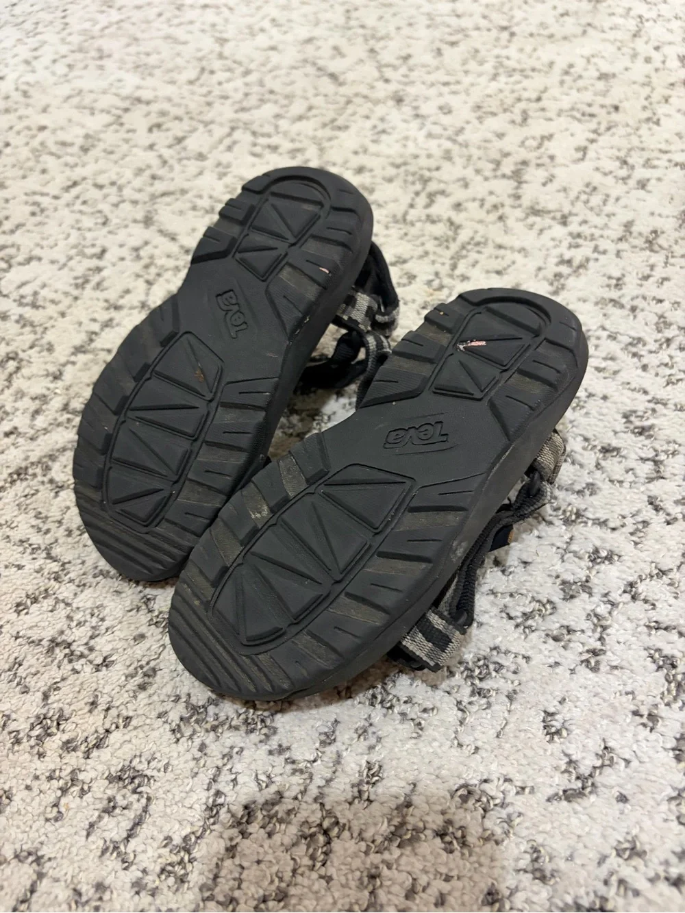 Teva Kids Black and Gray Patterned Strap Sandals